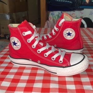 SOLD Converse Chuck Taylor All Star Classic high Top Converse Red Women’s size 6